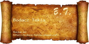 Bodacz Tekla névjegykártya